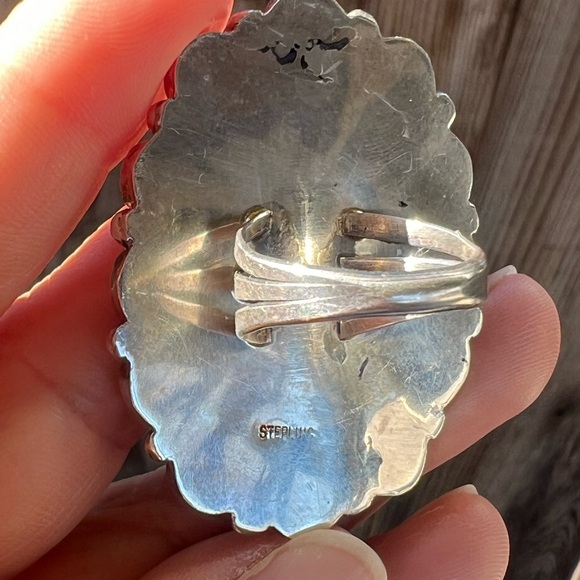 Turquoise cluster Statement Ring - Picture 6 of 6